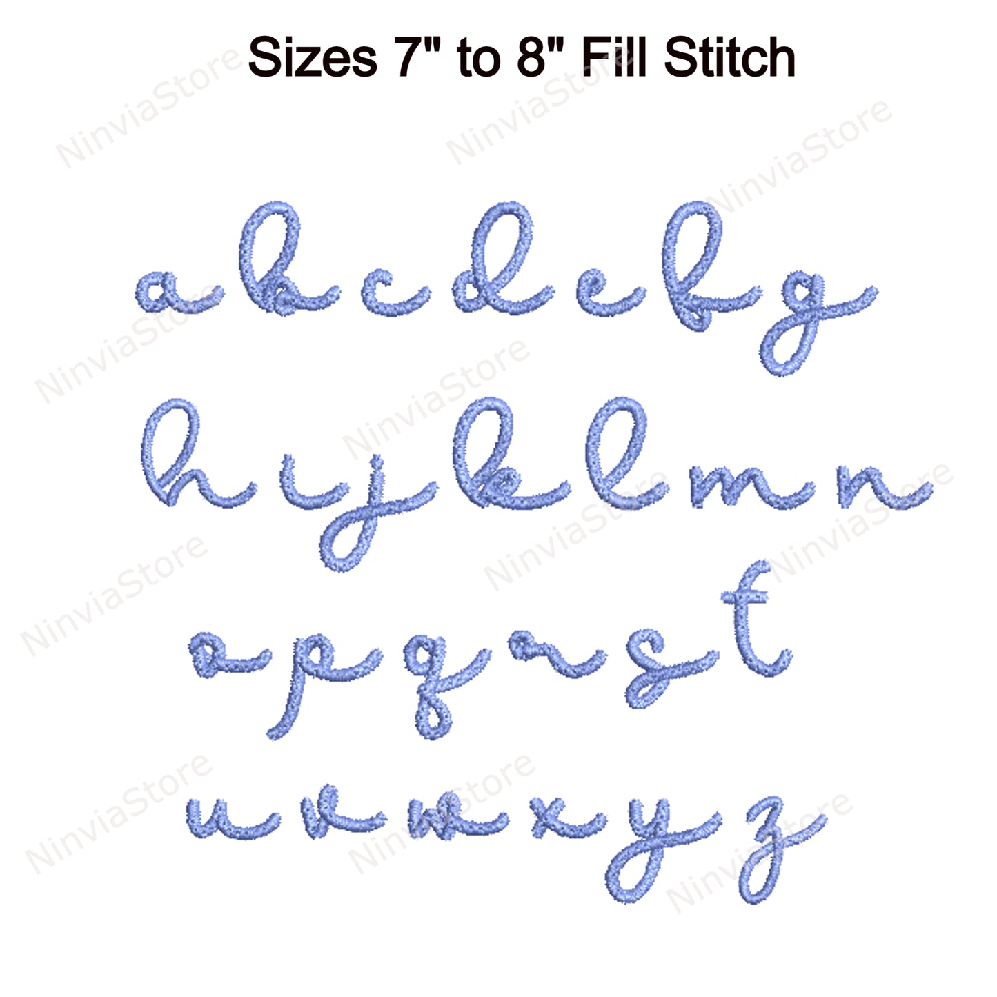 Simple Script Machine Embroidery Font, 14 sizes, 8 formats, BX Font, PE font, Monogram Alphabet Embroidery Designs