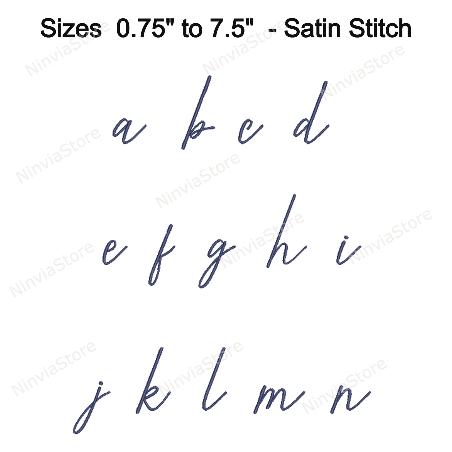 The Thinnest Signature Script Machine Embroidery Font, 17 sizes, 8 formats, BX Font, PE font, Monogram Alphabet Embroidery Design