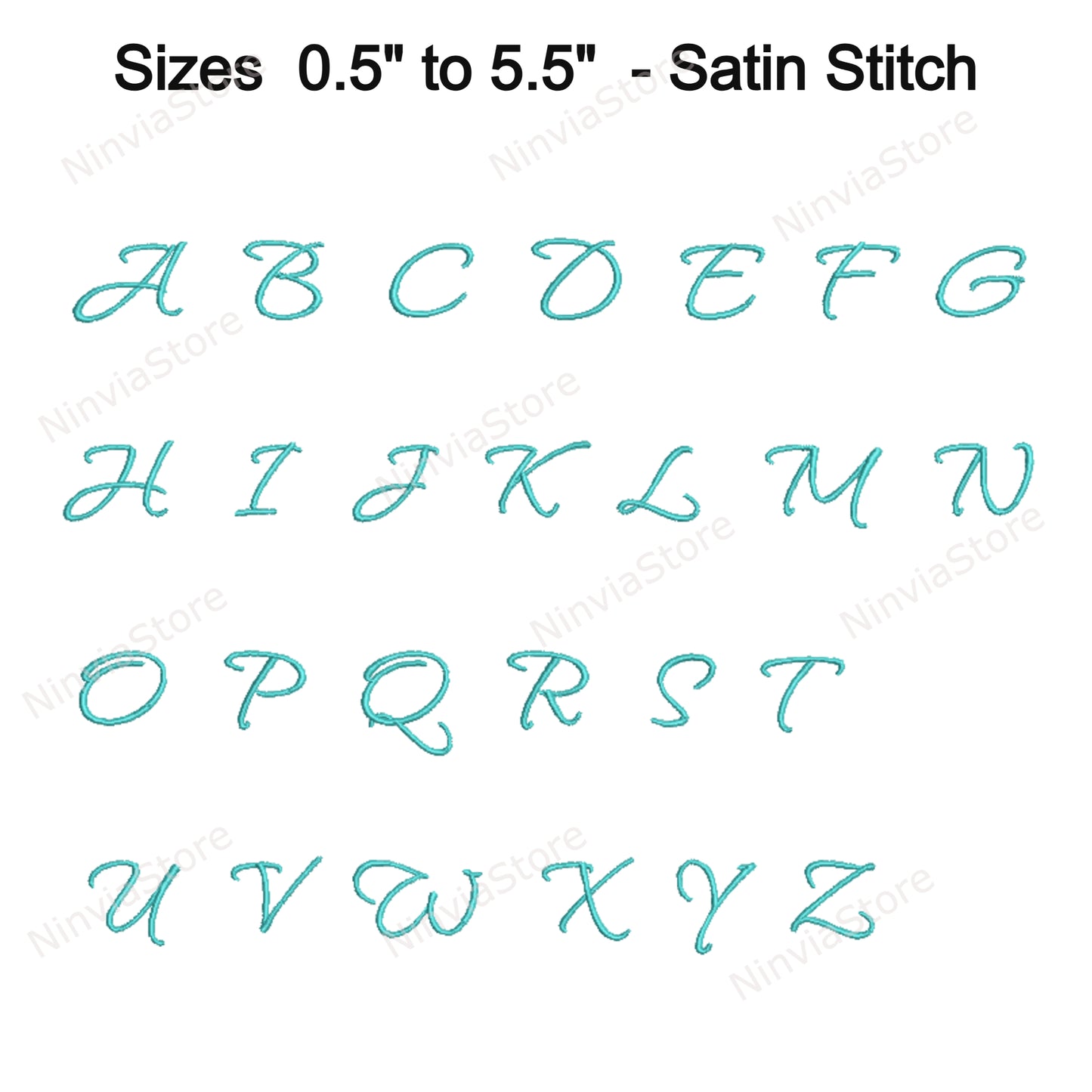 Snowfall Script Machine Embroidery Font, 17 sizes, 8 formats, BX Font, PE font, Monogram Alphabet Embroidery Design