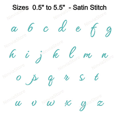 Snowfall Script Machine Embroidery Font, 17 sizes, 8 formats, BX Font, PE font, Monogram Alphabet Embroidery Design