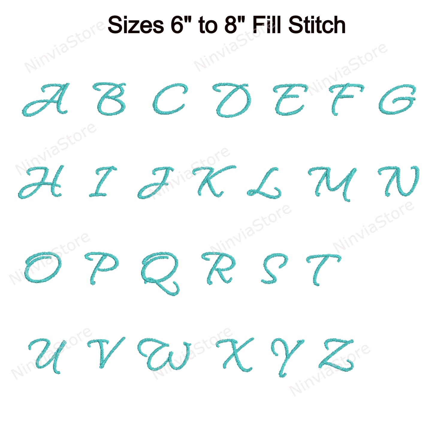 Snowfall Script Machine Embroidery Font, 17 sizes, 8 formats, BX Font, PE font, Monogram Alphabet Embroidery Design