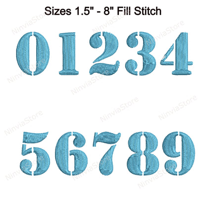 Stencil Machine Embroidery Font, 14 sizes, 8 formats, BX Font, PE font, Monogram Alphabet Embroidery Designs