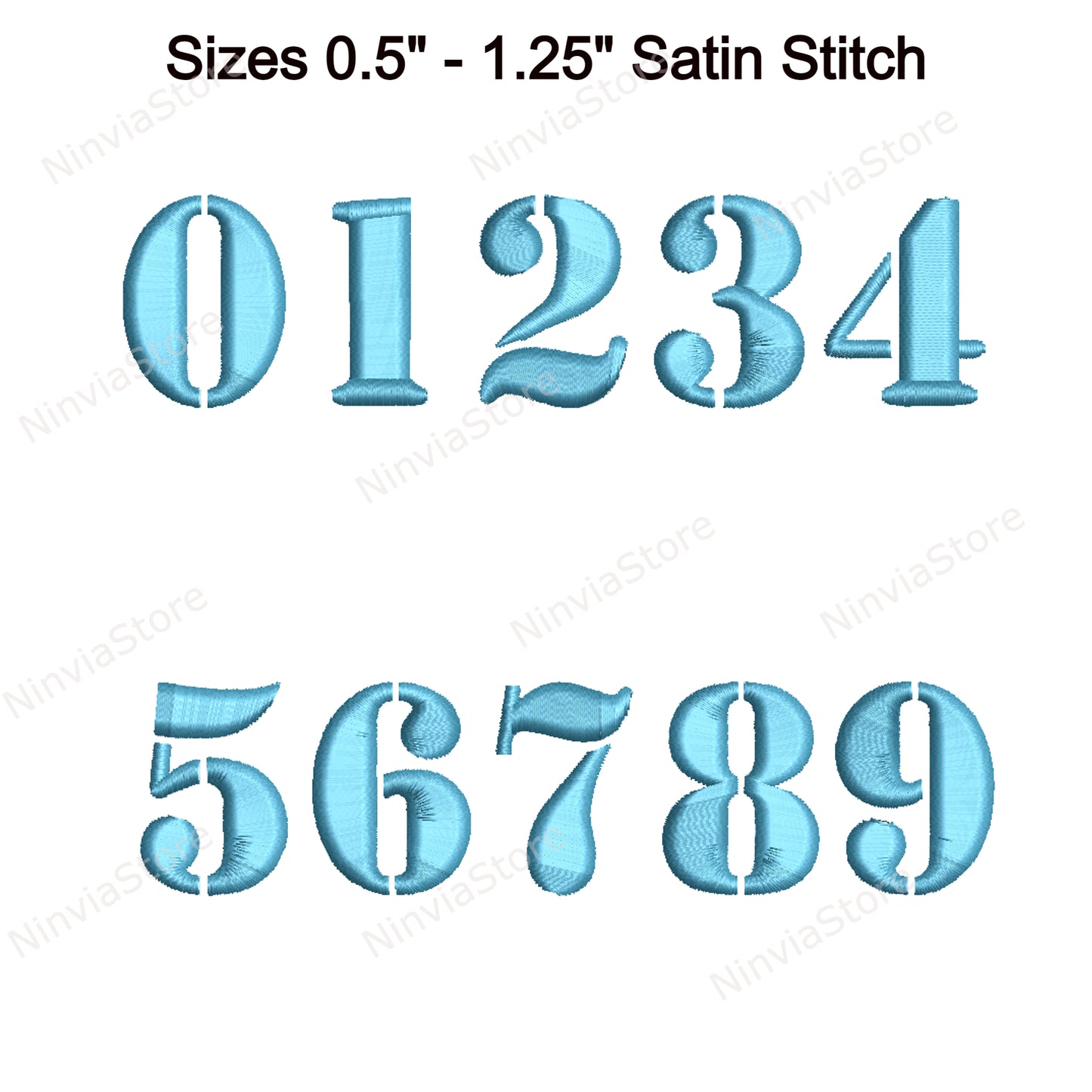 Stencil Machine Embroidery Font, 14 sizes, 8 formats, BX Font, PE font, Monogram Alphabet Embroidery Designs