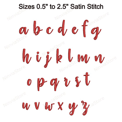 Strawberry Blossom Script Machine Embroidery Font, 14 tailles, 8 formats, police BX, police PE, Monogram Alphabet Broderie Designs