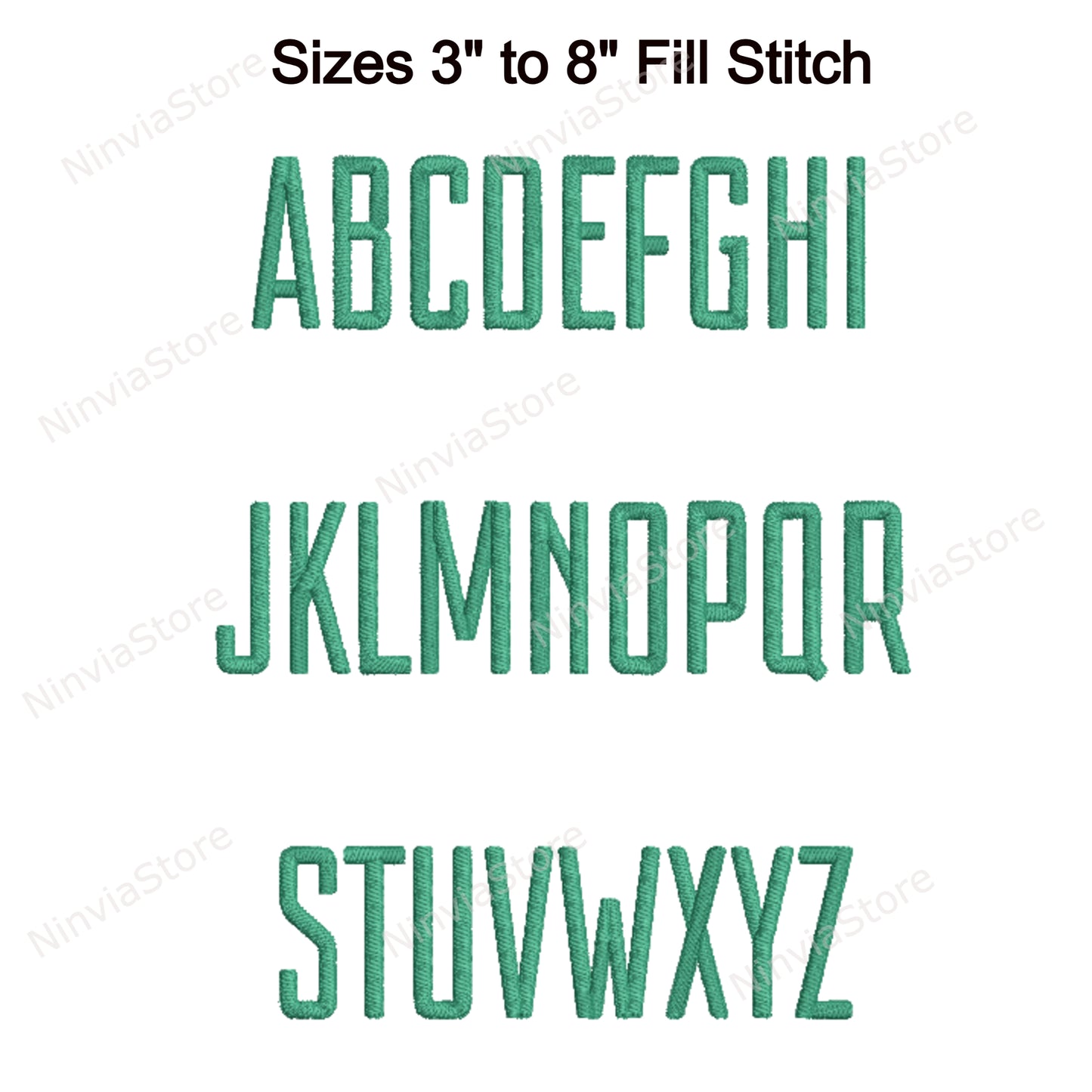 Stylish Block Machine Embroidery Font, 15 sizes, 8 formats, BX Font, PE font, Monogram Alphabet Embroidery Designs