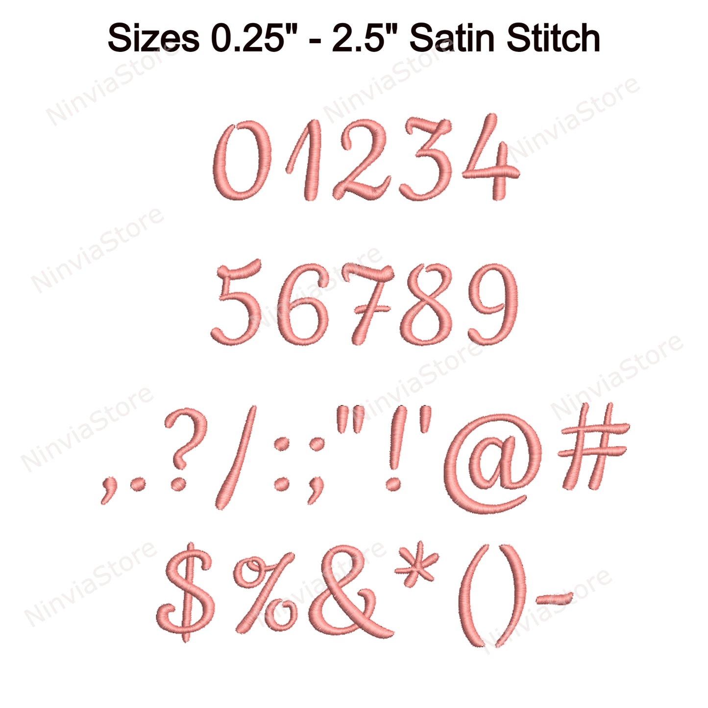 Sweet Nia Script Machine Embroidery Font, 15 sizes, 8 formats, BX Font, PE font, Monogram Alphabet Embroidery Designs