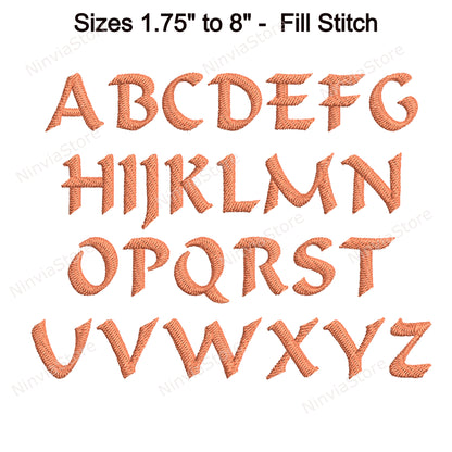 Sympathy Machine Embroidery Font, 15 sizes, 8 formats, BX Font, PE font, Monogram Alphabet Embroidery Designs