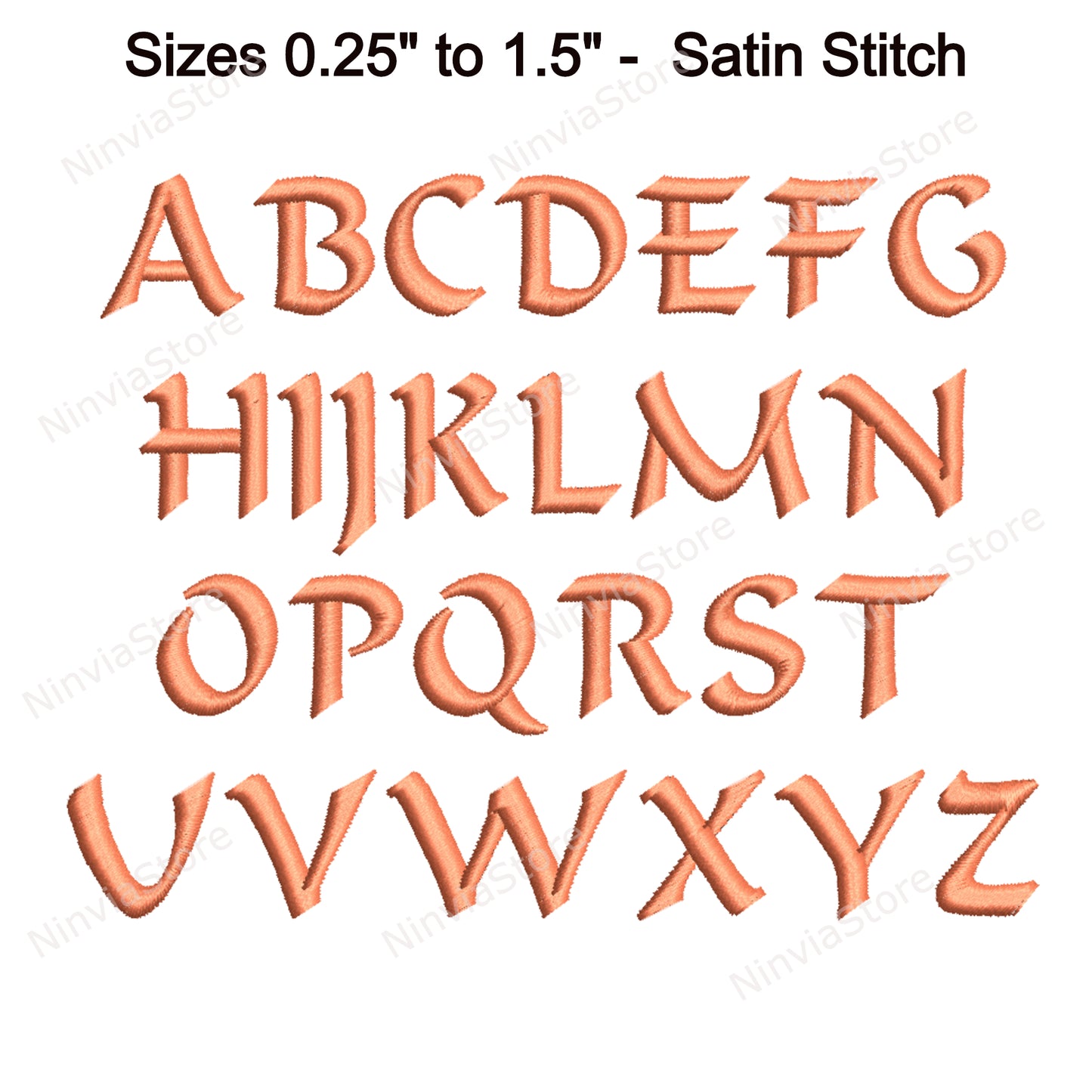 Sympathy Machine Embroidery Font, 15 sizes, 8 formats, BX Font, PE font, Monogram Alphabet Embroidery Designs