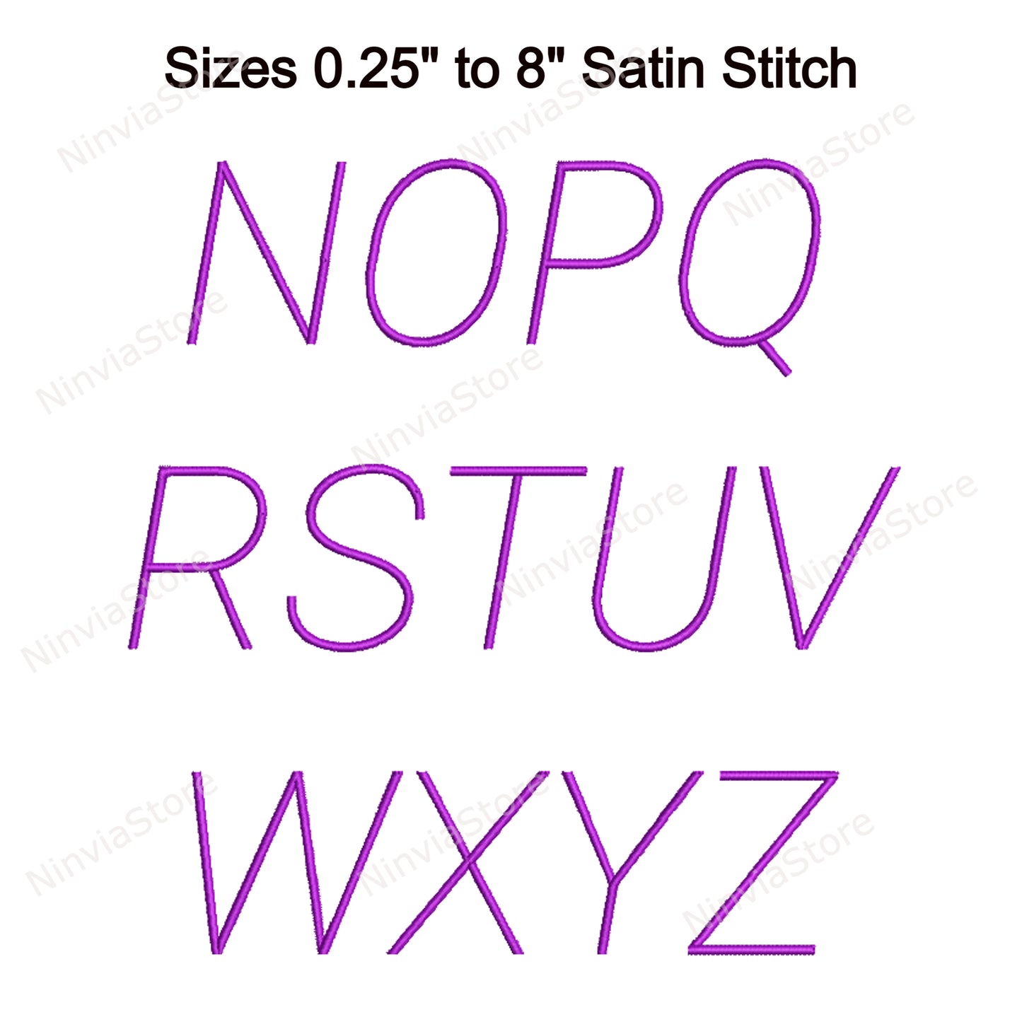 Thin Block Italic Machine Embroidery Font, 15 sizes, 8 formats, Block BX Font, PE font, Monogram Alphabet Embroidery Designs