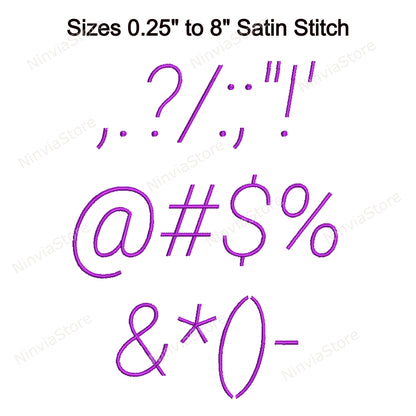 Thin Block Italic Machine Embroidery Font, 15 sizes, 8 formats, Block BX Font, PE font, Monogram Alphabet Embroidery Designs