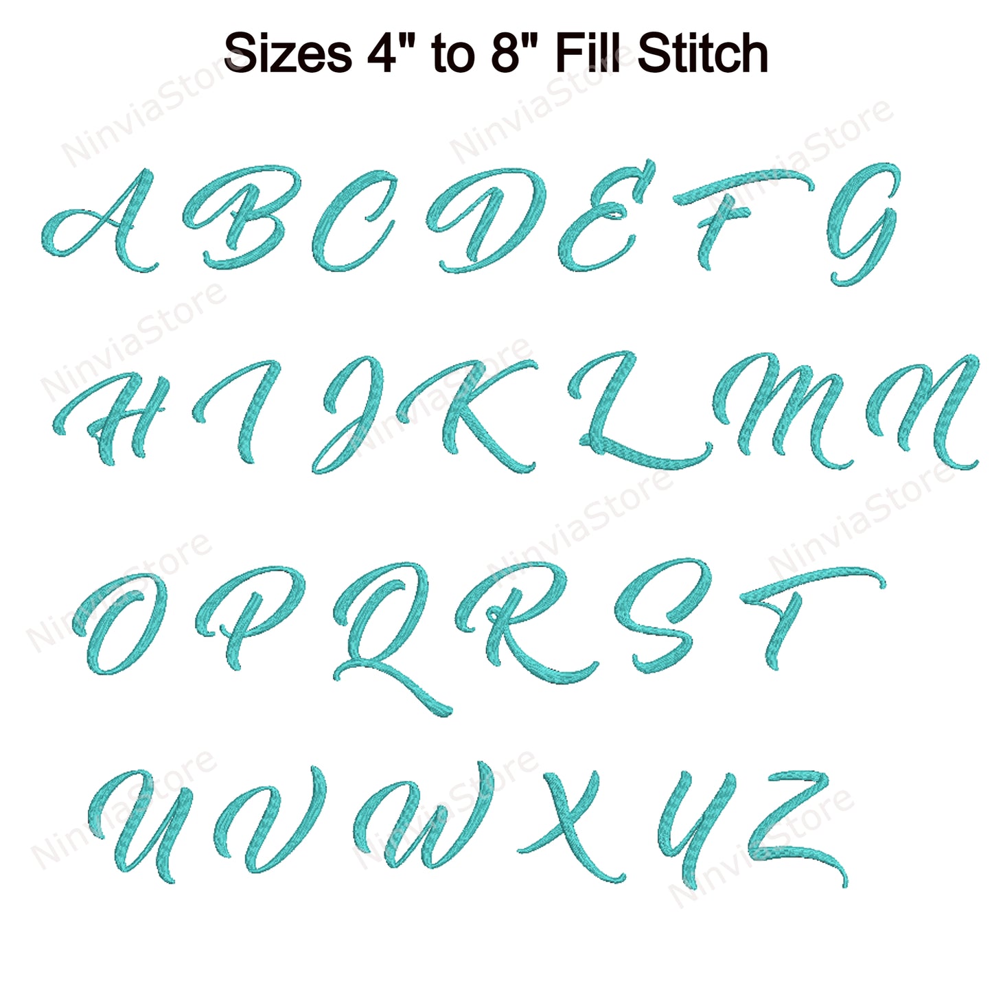 Thinking of Betty Script Machine Embroidery Font, 15 sizes, 8 formats, BX Font, PE font, Monogram Alphabet Embroidery Designs