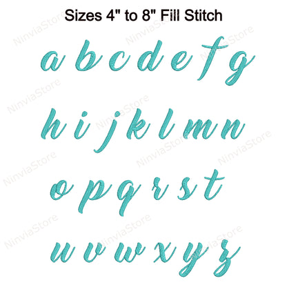 Penser à Betty Script Machine Embroidery Font, 15 tailles, 8 formats, BX Font, PE font, Monogram Alphabet Broderie Designs