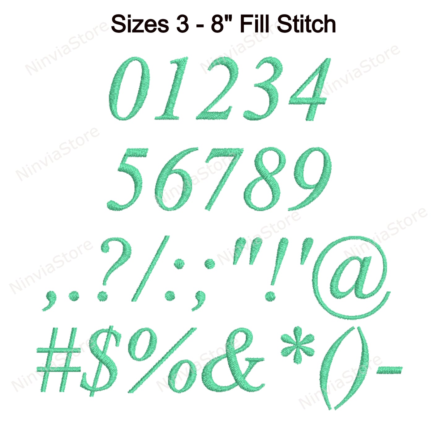 Times Roman Italic Machine Embroidery Font, 15 sizes, 8 formats, BX Font, PE font, Monogram Alphabet Embroidery Designs