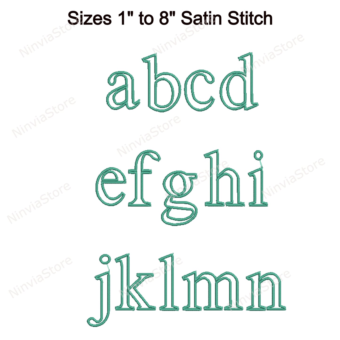 Times Roman Outline Machine Embroidery Font, 15 sizes, 8 formats, BX Font, PE font, Monogram Alphabet Embroidery Designs