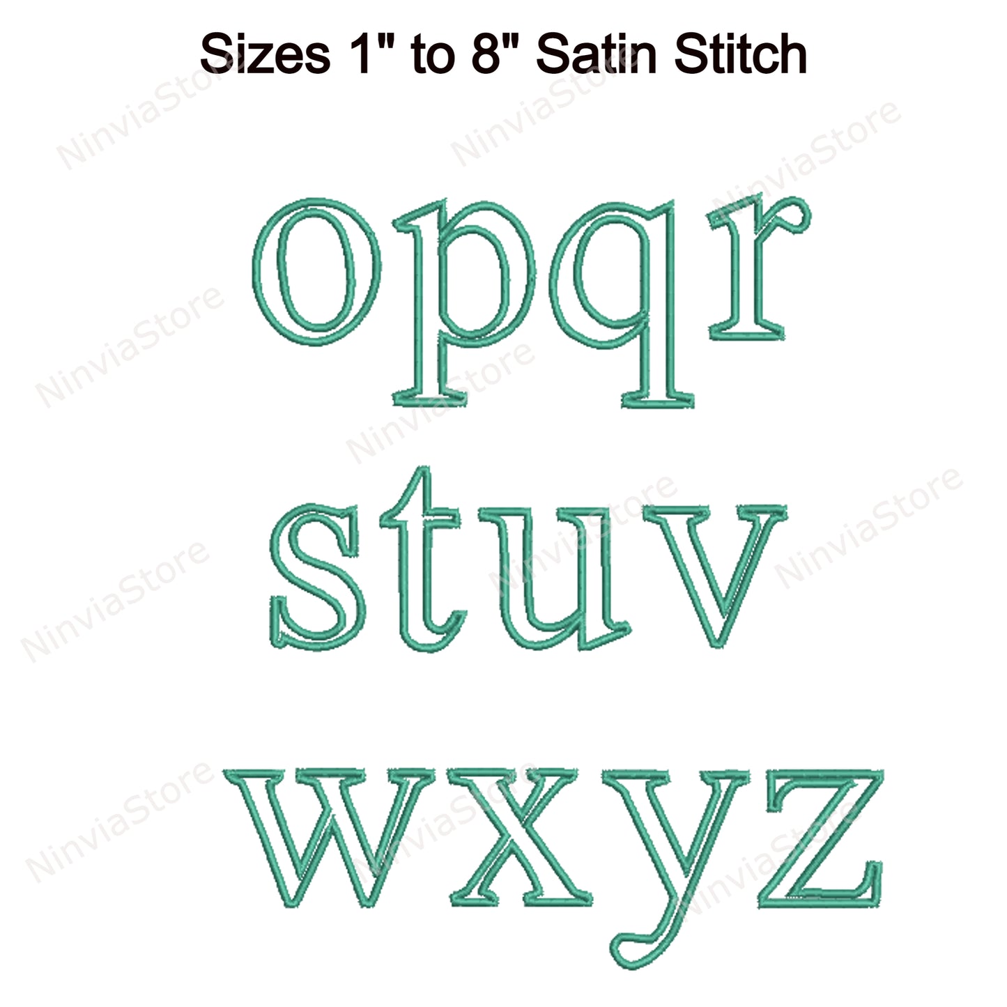 Times Roman Outline Machine Embroidery Font, 15 sizes, 8 formats, BX Font, PE font, Monogram Alphabet Embroidery Designs