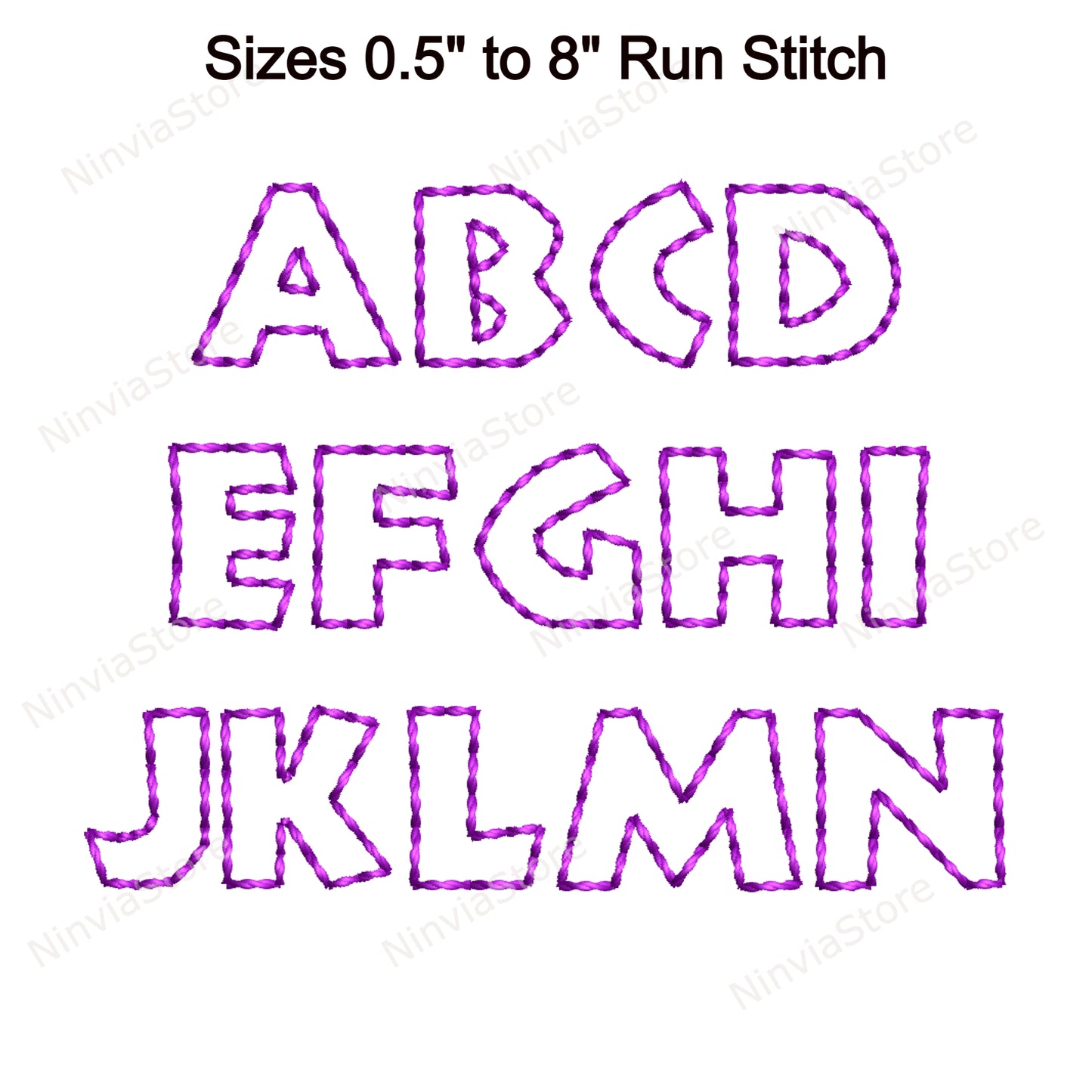 Toys Outline Bean Stitch Machine Embroidery Font, 14 sizes, 8 formats, Run Stitch  BX Font, PE font, Monogram Alphabet Embroidery Designs