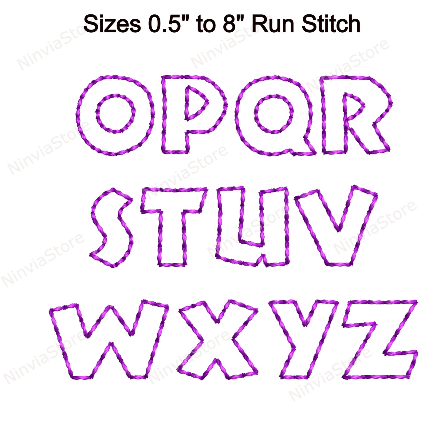 Toys Outline Bean Stitch Machine Embroidery Font, 14 tailles, 8 formats, Run Stitch BX Font, police PE, Monogram Alphabet Broderie Designs