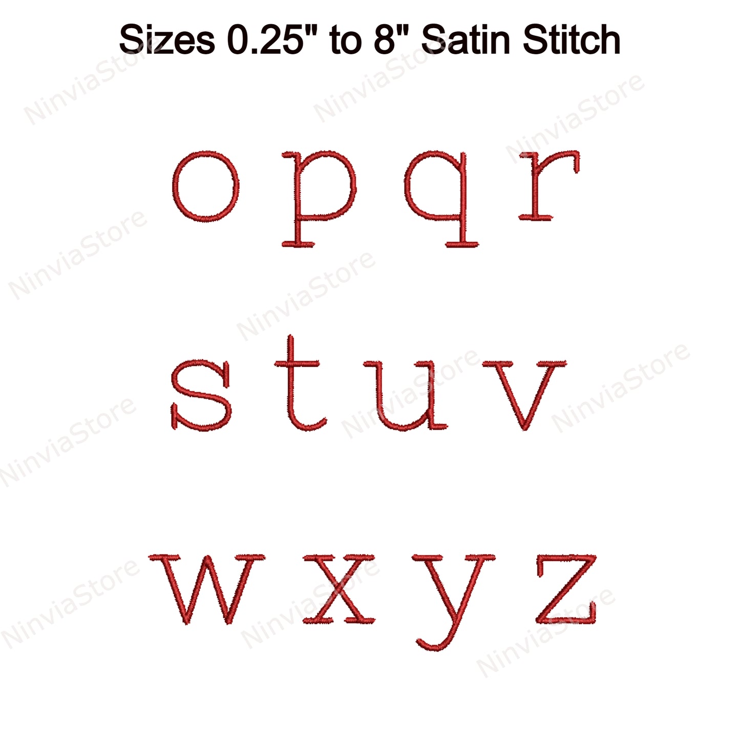 Typewriter Thin Machine Embroidery Font, 15 sizes, 8 formats, BX Font, PE font, Monogram Alphabet Embroidery Designs