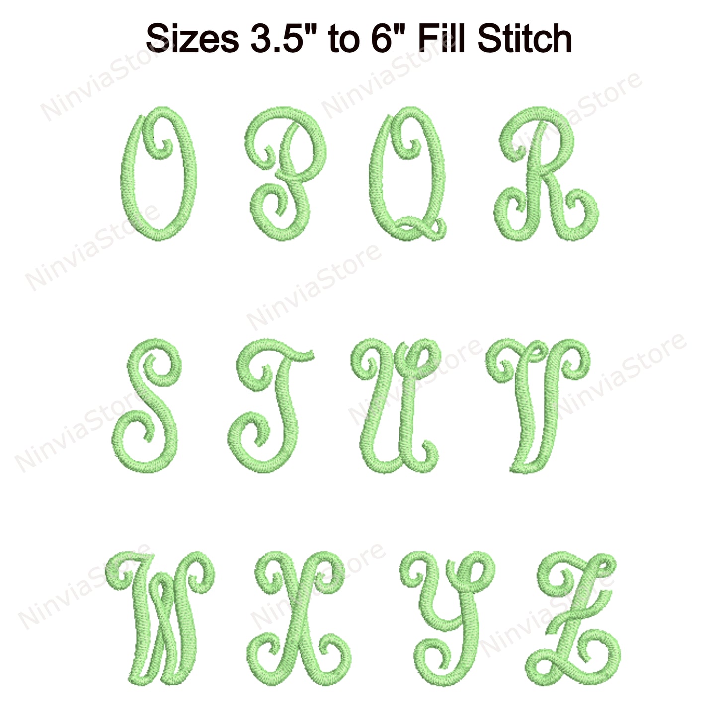 Police de broderie machine Fishtail, 15 tailles, 8 formats, police Halloween BX, police PE, motifs de broderie Monogram Alphabet