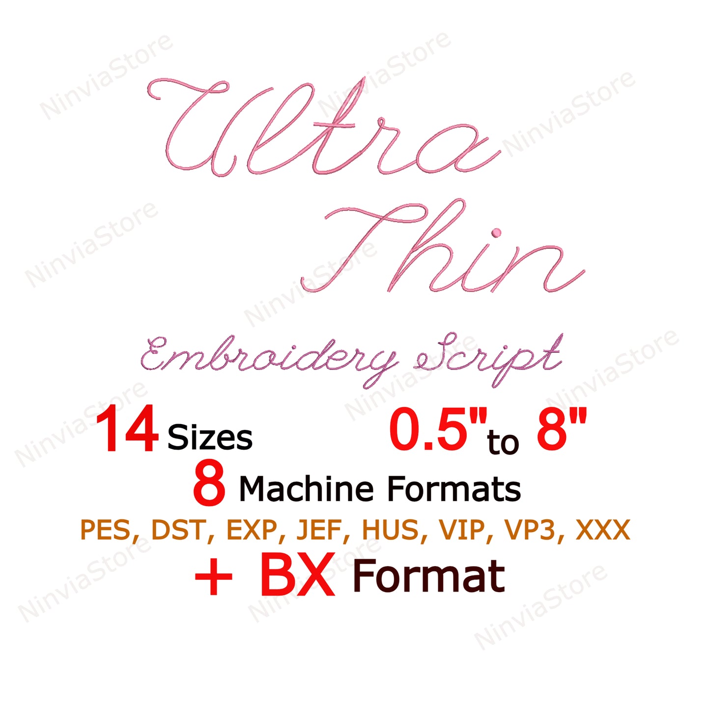 Sweet Nia Script Machine Broderie Font, 15 tailles, 8 formats, Police BX, Police PE, Monogram Alphabet Broderie Designs