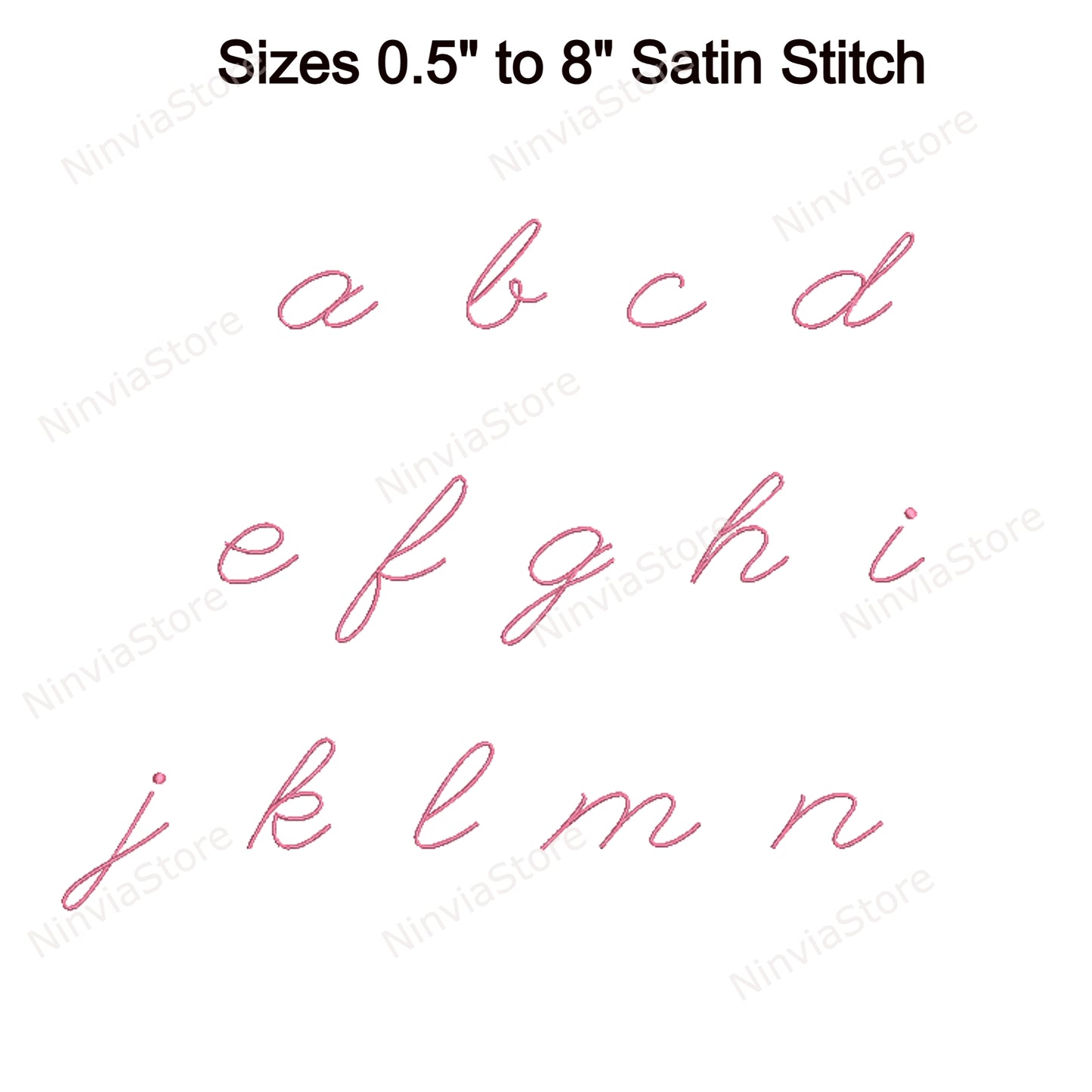 Ultra Thin Script Machine Embroidery Font, 14 sizes, 8 formats, BX Font, PE font, Monogram Alphabet Embroidery Designs