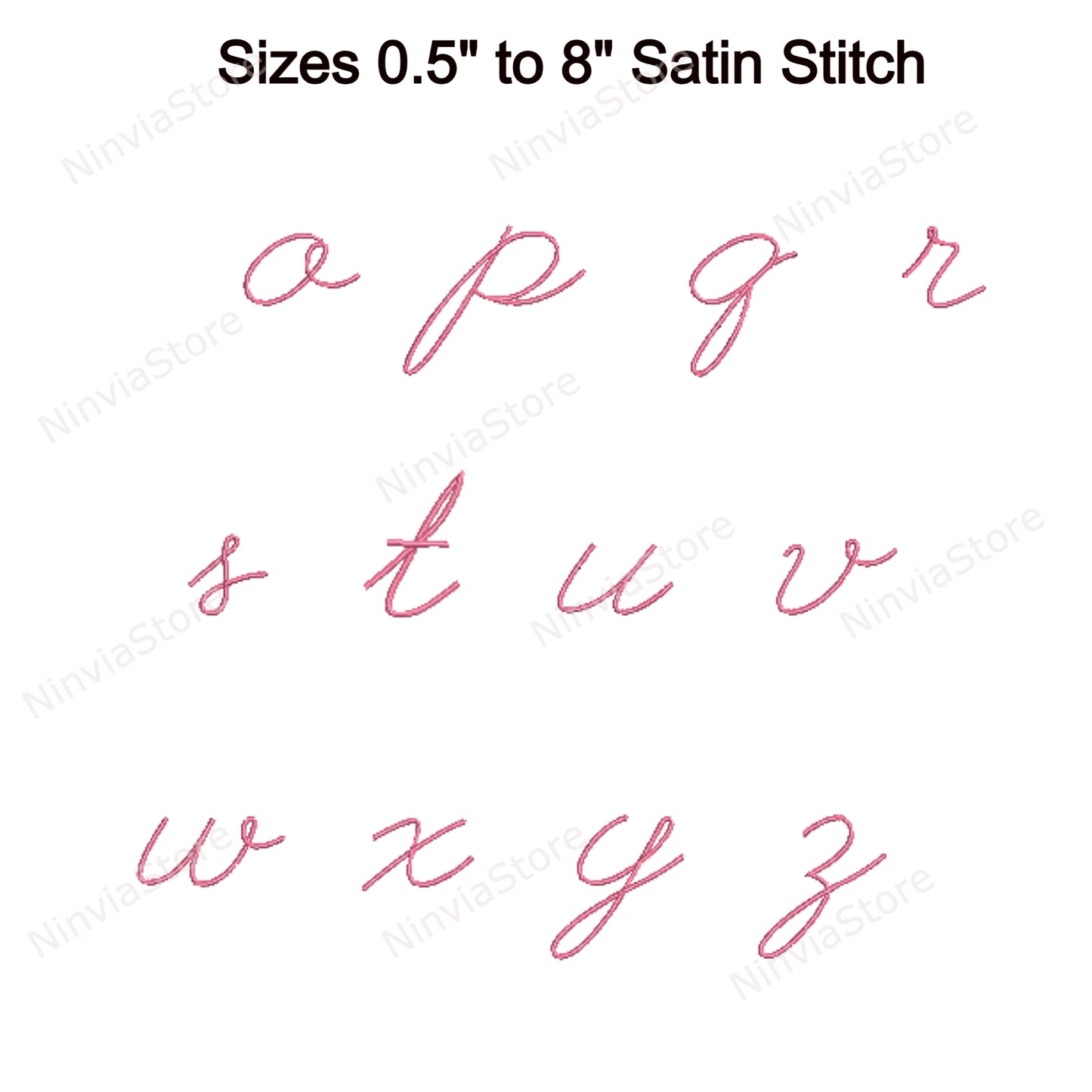 Ultra Thin Script Machine Embroidery Font, 14 sizes, 8 formats, BX Font, PE font, Monogram Alphabet Embroidery Designs