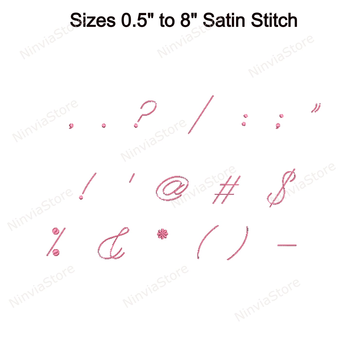 Ultra Thin Script Machine Embroidery Font, 14 sizes, 8 formats, BX Font, PE font, Monogram Alphabet Embroidery Designs