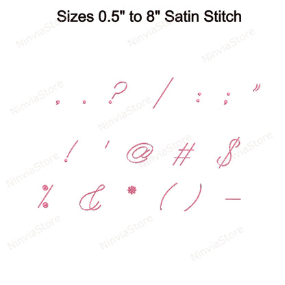 Sweet Nia Script Machine Broderie Font, 15 tailles, 8 formats, Police BX, Police PE, Monogram Alphabet Broderie Designs