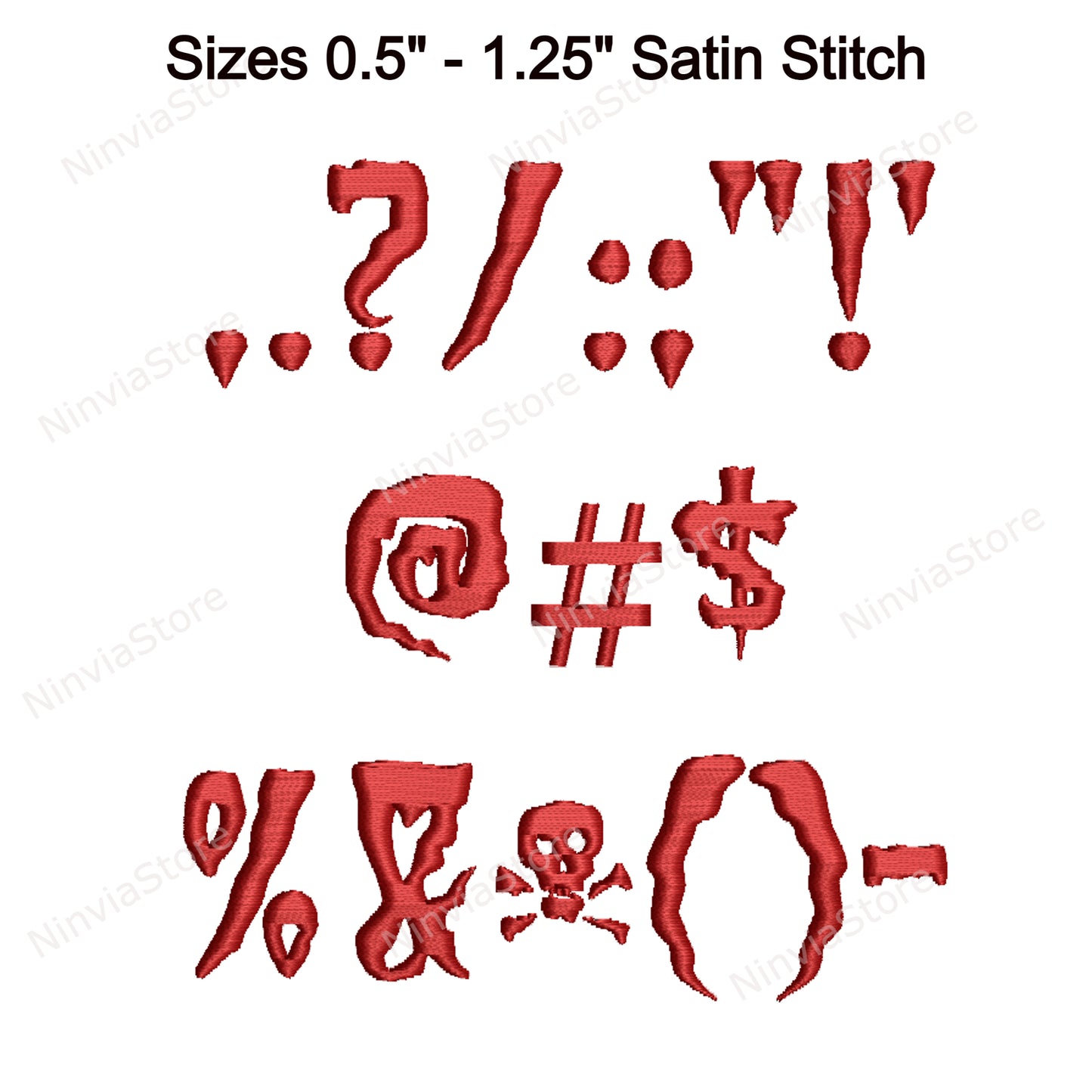 Vampire Night Machine Embroidery Font, 14 sizes, 8 formats, Halloween BX Font, PE font, Monogram Alphabet Embroidery Designs