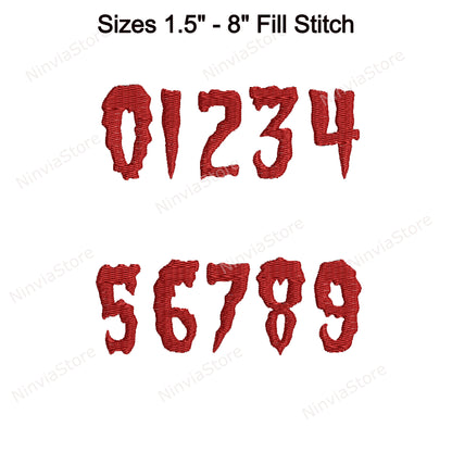 Police de broderie Machine Vampire Night, 14 tailles, 8 formats, police Halloween BX, police PE, motifs de broderie Monogram Alphabet