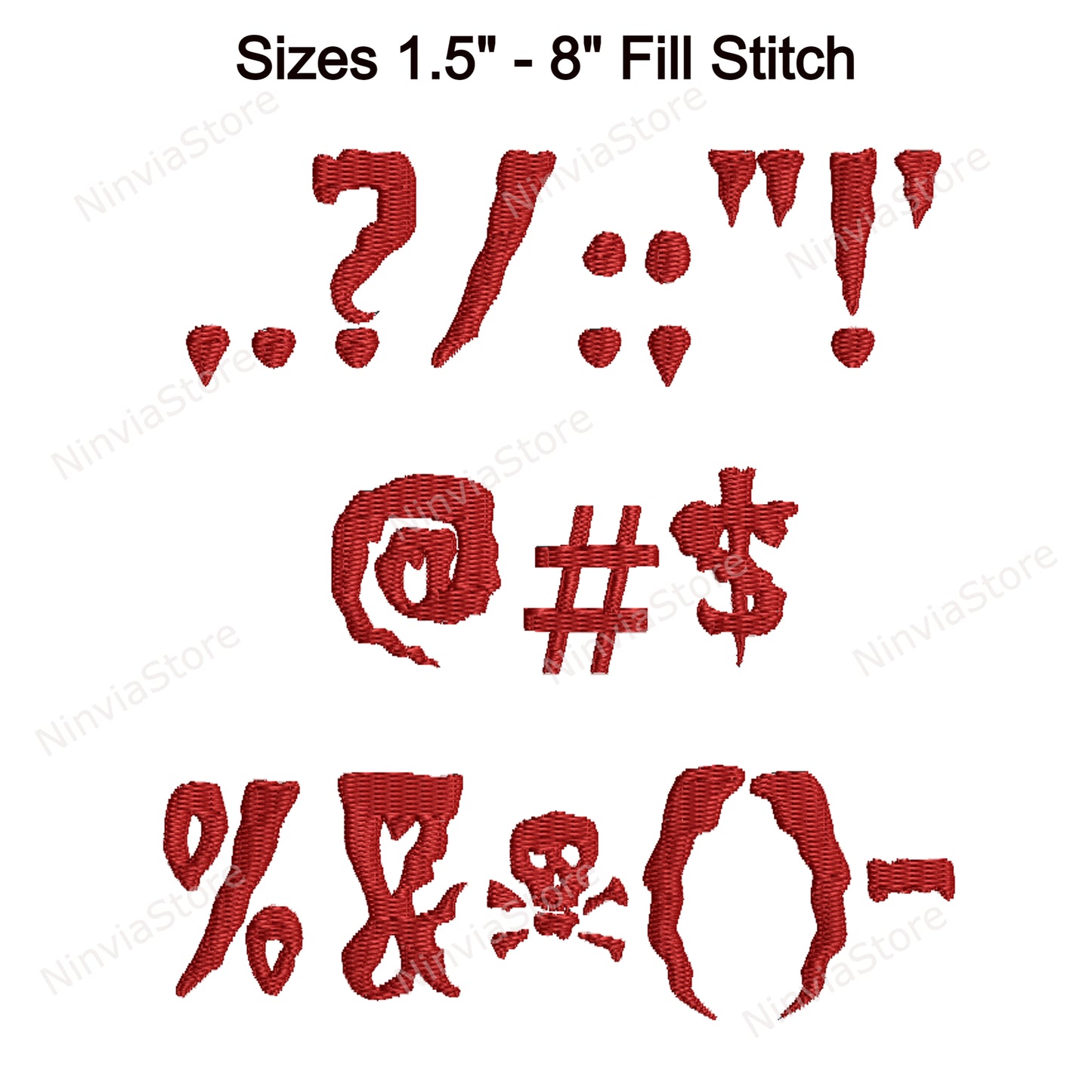 Vampire Night Machine Embroidery Font, 14 sizes, 8 formats, Halloween BX Font, PE font, Monogram Alphabet Embroidery Designs