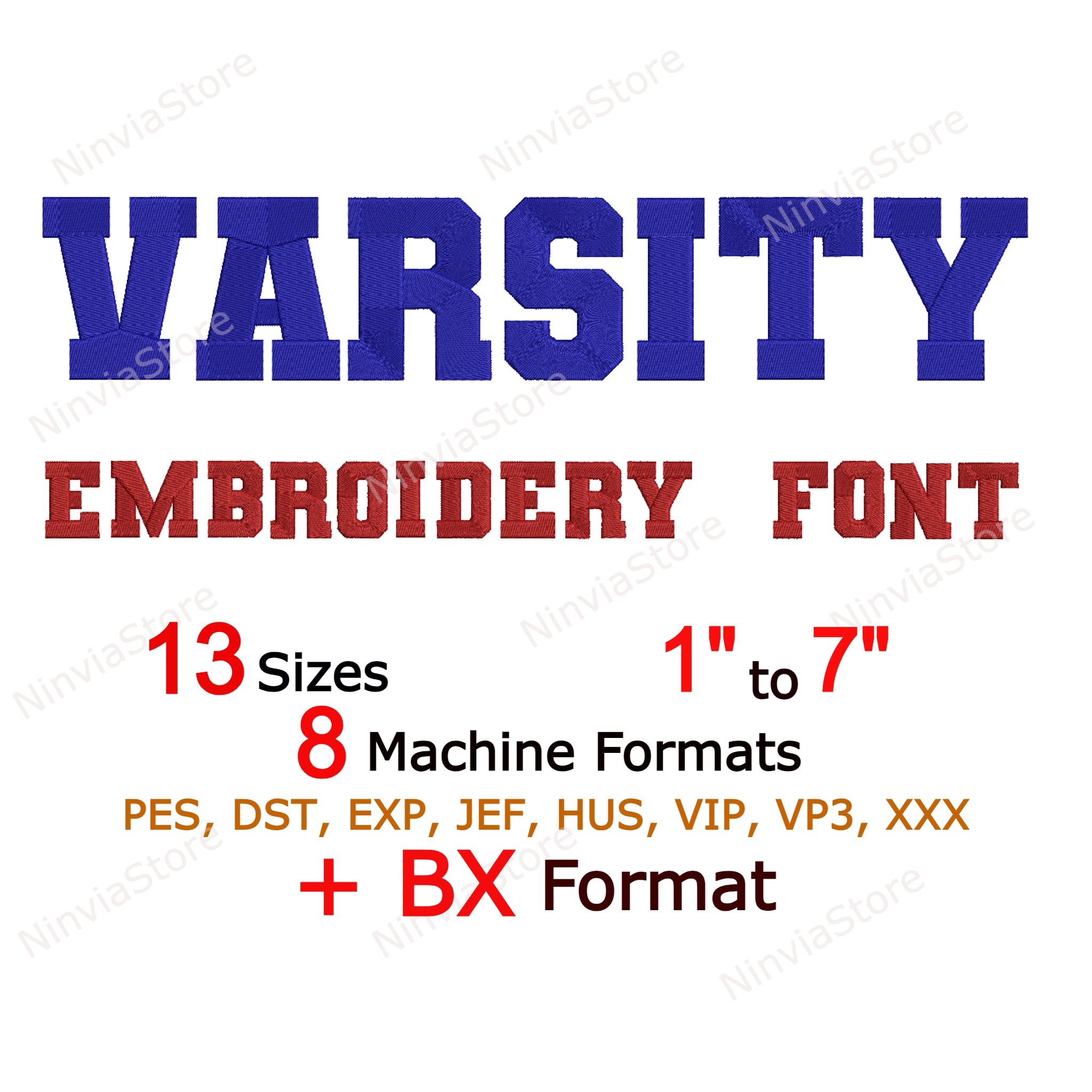 Varsity Machine Embroidery Font, College Monogram Alphabet Embroidery ...