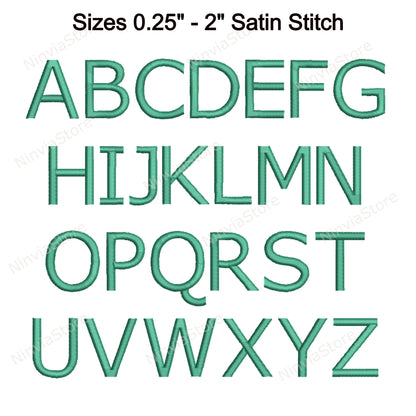 Verdana Maschinenstickschrift, 15 Größen, 8 Formate, BX-Schriftart, PE-Schriftart, Monogramm-Alphabet-Stickmotive