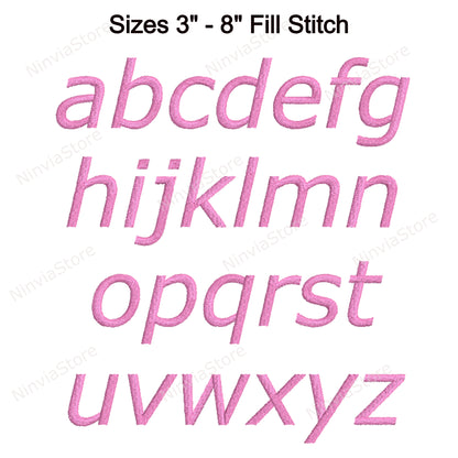 Verdana Italic Machine Broderie Font, 15 tailles, 8 formats, Police BX, Police PE, Monogram Alphabet Broderie Designs