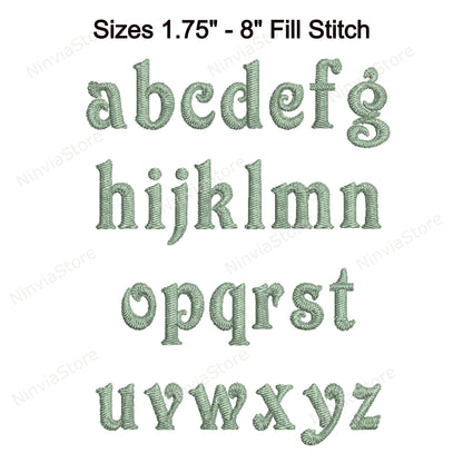 Victorian Machine Embroidery Font, 15 sizes, 8 formats, BX Font, PE font, Monogram Alphabet Embroidery Designs