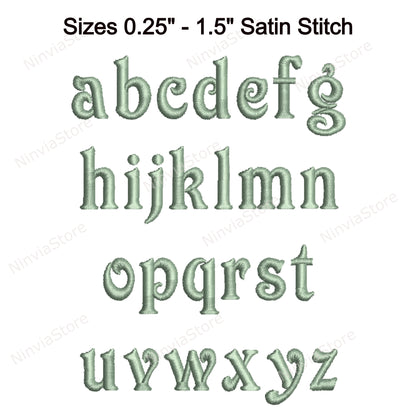 Victorian Machine Embroidery Font, 15 sizes, 8 formats, BX Font, PE font, Monogram Alphabet Embroidery Designs