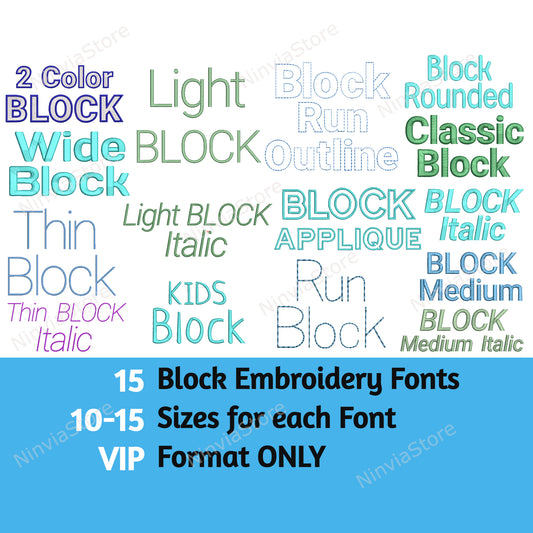 Vip Fonts Collection VIP Embroidery Font Bundles – NinviaStore