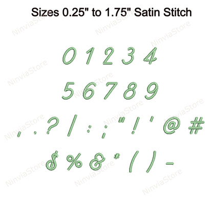 Wasted Script Machine Embroidery Font, 15 sizes, 8 formats, BX Font, PE font, Monogram Alphabet Embroidery Design