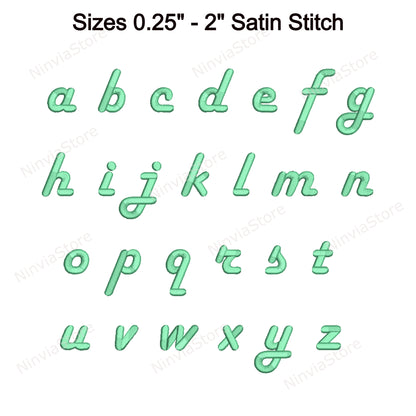 Walby Script Machine Embroidery Font, 15 sizes, 8 formats, BX Font, PE font, Monogram Alphabet Embroidery Designs