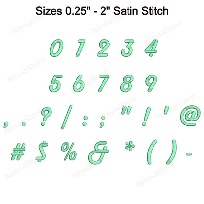 Walby Script Machine Embroidery Font, 15 sizes, 8 formats, BX Font, PE font, Monogram Alphabet Embroidery Designs