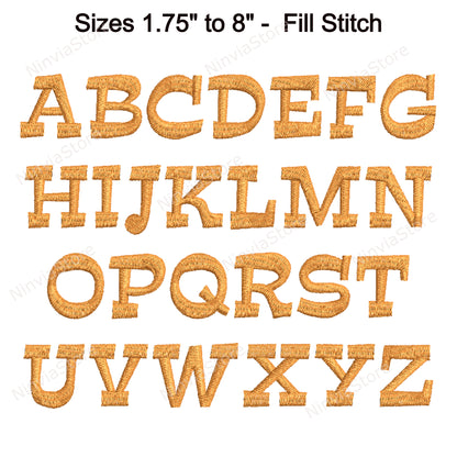 Western Machine Embroidery Font, 15 sizes, 8 formats, BX Font, PE font, Monogram Alphabet Embroidery Designs