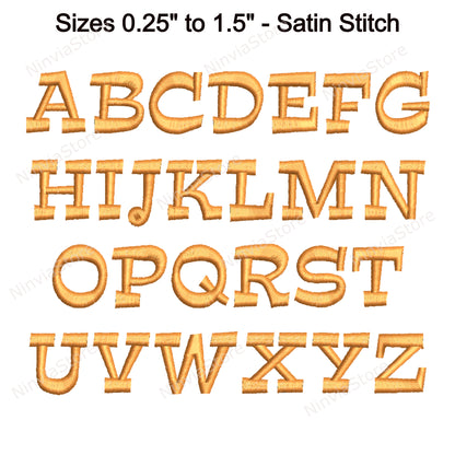 Western Machine Embroidery Font, 15 sizes, 8 formats, BX Font, PE font, Monogram Alphabet Embroidery Designs