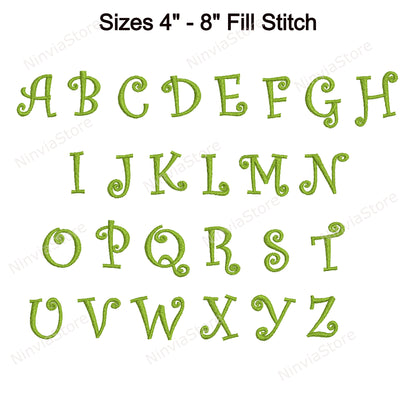 Witchcraft Machine Embroidery Font, 15 sizes, 8 formats, Halloween BX Font, PE font, Curlz Monogram Alphabet Embroidery Designs