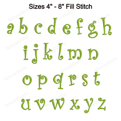 Witchcraft Machine Embroidery Font, 15 sizes, 8 formats, Halloween BX Font, PE font, Curlz Monogram Alphabet Embroidery Designs