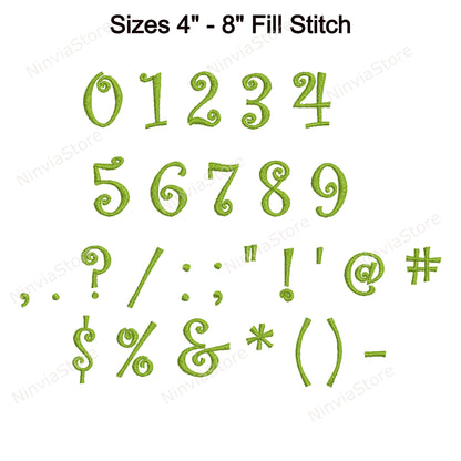 Witchcraft Machine Embroidery Font, 15 sizes, 8 formats, Halloween BX Font, PE font, Curlz Monogram Alphabet Embroidery Designs