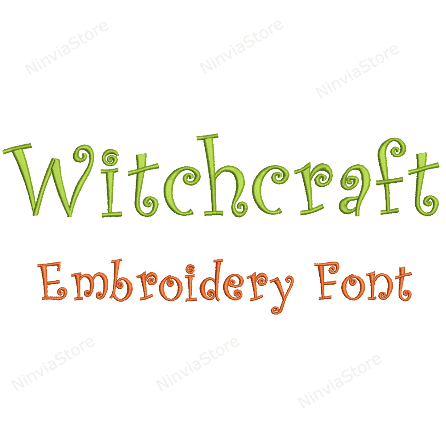 Witchcraft Maschinenstickschrift, 15 Größen, 8 Formate, Halloween BX-Schriftart, PE-Schriftart, Curlz-Monogramm-Alphabet-Stickdesigns