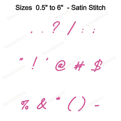 Police de broderie Machine Quany Script, 15 tailles, 8 formats, police BX, police PE, motifs de broderie Monogram Alphabet