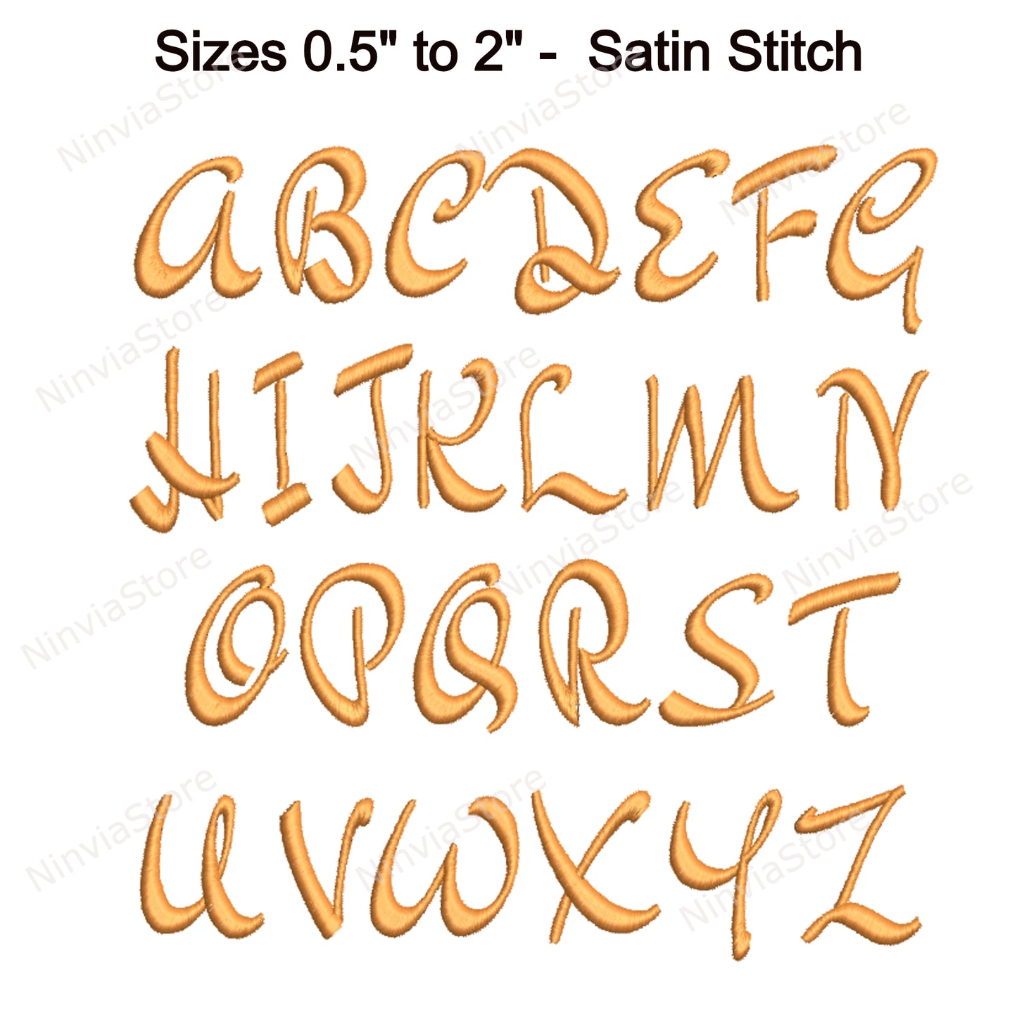 Woodhouse Script Machine Embroidery Font, 14 sizes, 8 formats, BX Font, PE font, Monogram Alphabet Embroidery Designs