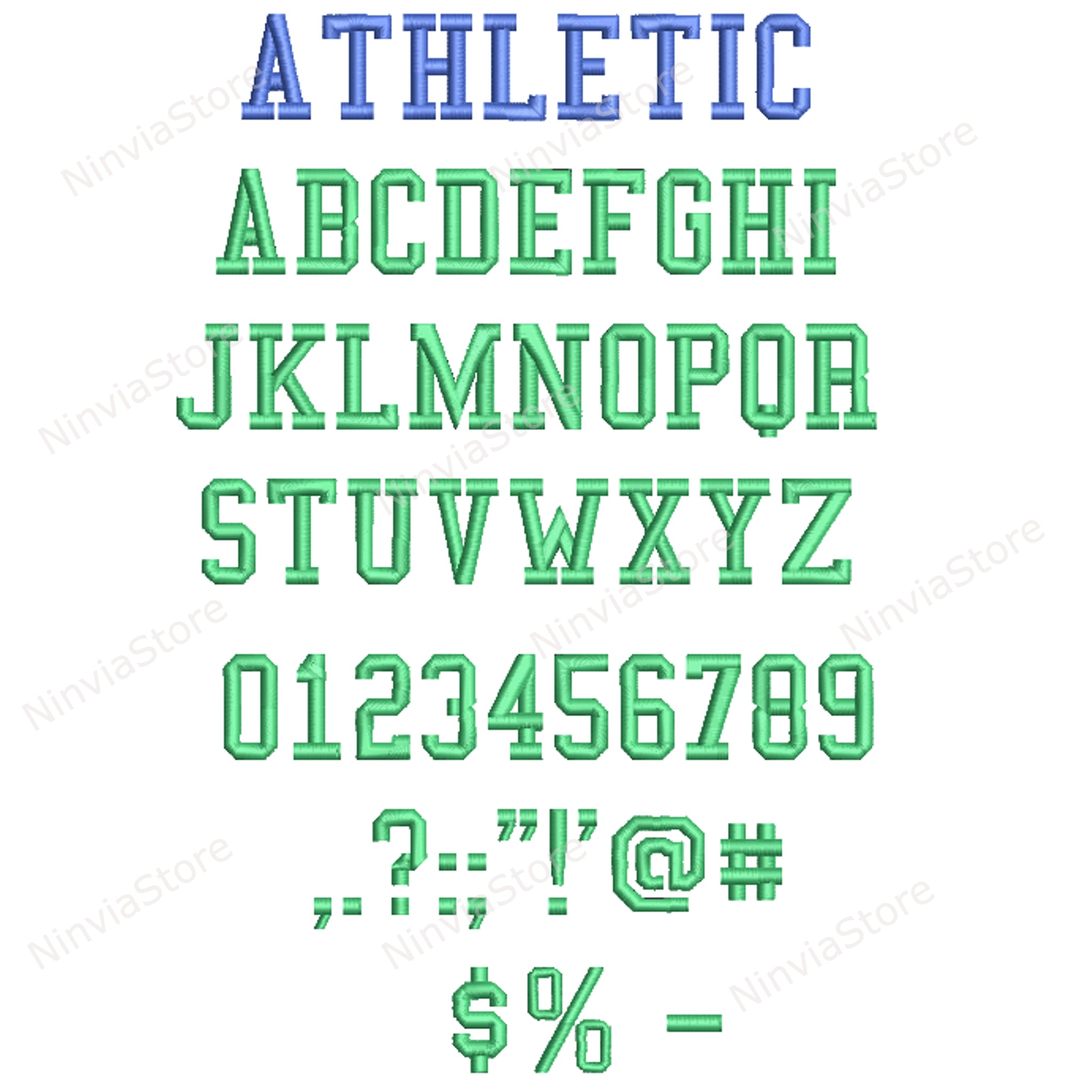 10 VP3 Machine Embroidery Fonts Bundle, Monogram Alphabet Embroidery