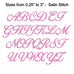 Ballantines Script Machine Embroidery Font, Alphabet Embroidery Design ...